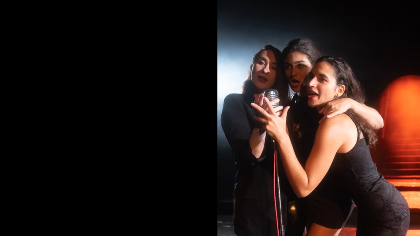 Charlotte Szabo, Marion Poli et Aniqa Charania sur scène